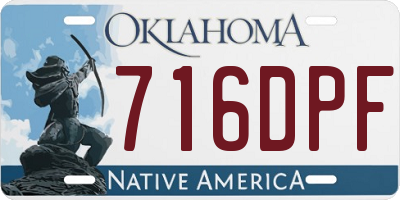 OK license plate 716DPF