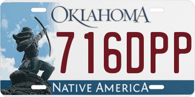 OK license plate 716DPP