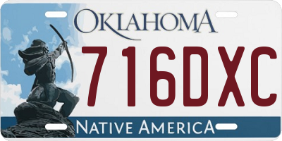 OK license plate 716DXC