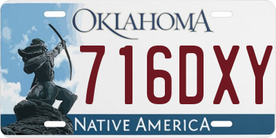 OK license plate 716DXY