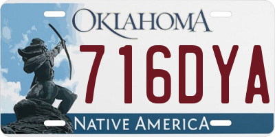 OK license plate 716DYA