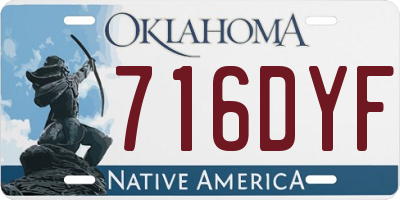 OK license plate 716DYF