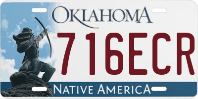 OK license plate 716ECR
