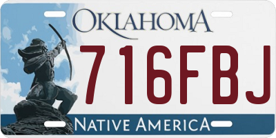 OK license plate 716FBJ