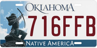 OK license plate 716FFB