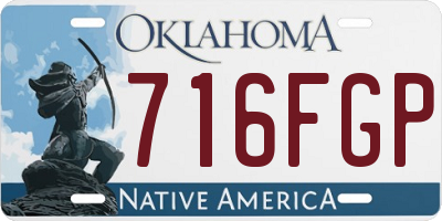 OK license plate 716FGP