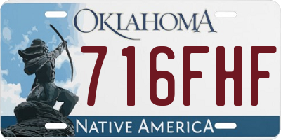 OK license plate 716FHF