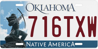 OK license plate 716TXW