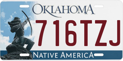 OK license plate 716TZJ