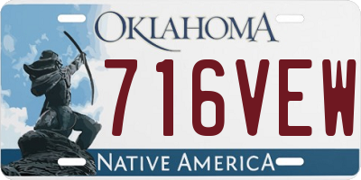 OK license plate 716VEW