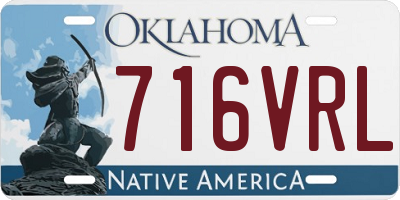 OK license plate 716VRL
