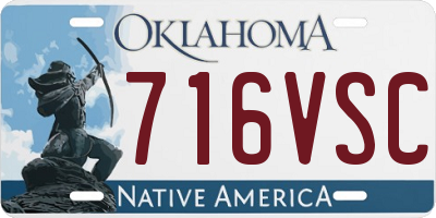 OK license plate 716VSC