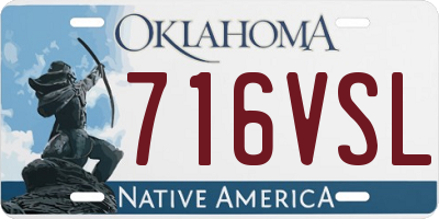 OK license plate 716VSL