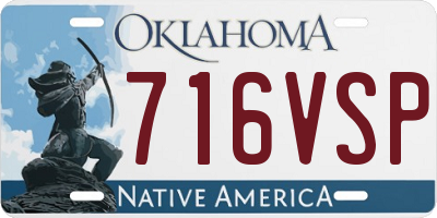OK license plate 716VSP