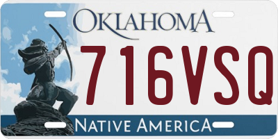 OK license plate 716VSQ