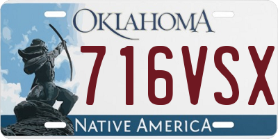 OK license plate 716VSX