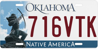 OK license plate 716VTK