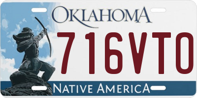 OK license plate 716VTO
