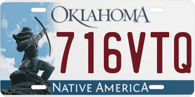 OK license plate 716VTQ