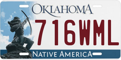 OK license plate 716WML