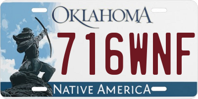 OK license plate 716WNF