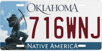 OK license plate 716WNJ