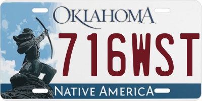 OK license plate 716WST