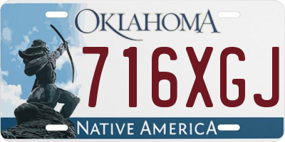 OK license plate 716XGJ