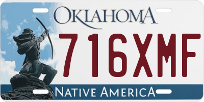 OK license plate 716XMF