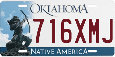OK license plate 716XMJ