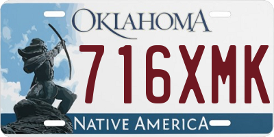 OK license plate 716XMK