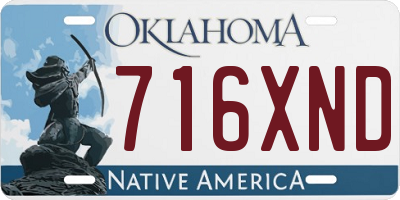 OK license plate 716XND