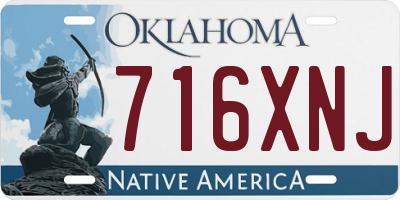 OK license plate 716XNJ