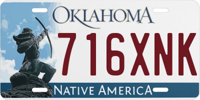 OK license plate 716XNK