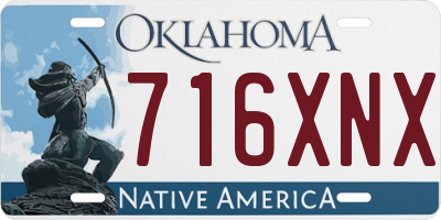 OK license plate 716XNX