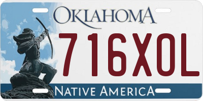 OK license plate 716XOL