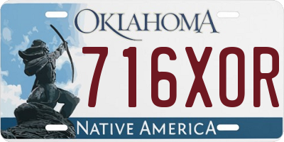 OK license plate 716XOR