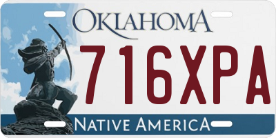 OK license plate 716XPA