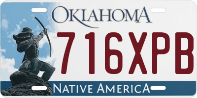 OK license plate 716XPB