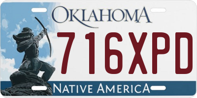 OK license plate 716XPD
