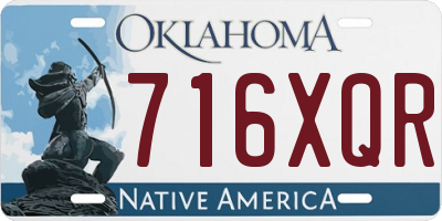 OK license plate 716XQR