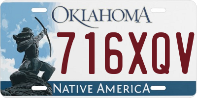OK license plate 716XQV
