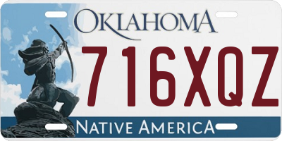 OK license plate 716XQZ