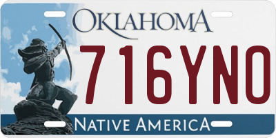 OK license plate 716YNO