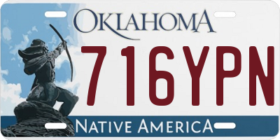OK license plate 716YPN