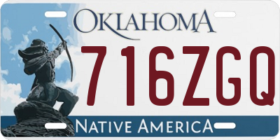 OK license plate 716ZGQ