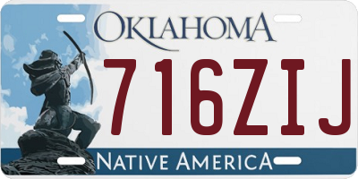 OK license plate 716ZIJ