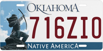 OK license plate 716ZIO