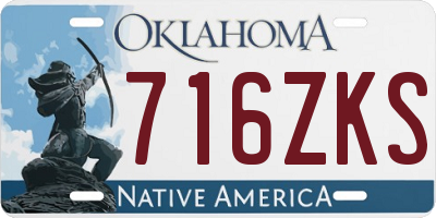 OK license plate 716ZKS