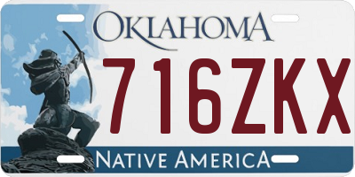 OK license plate 716ZKX